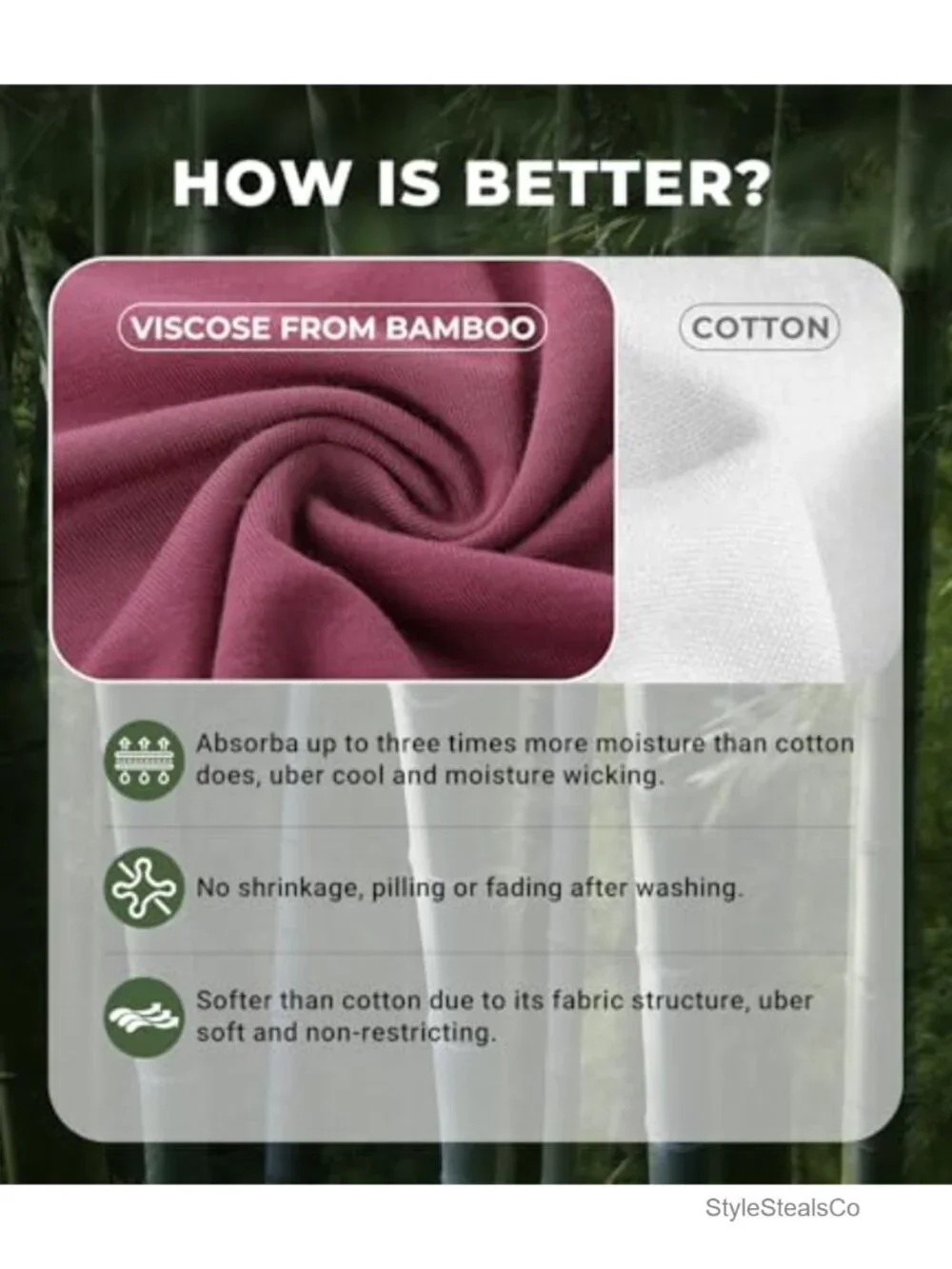 Bamboo Cool Pajama Shorts 2 Pack - Elastic Waistband Sleep Shorts